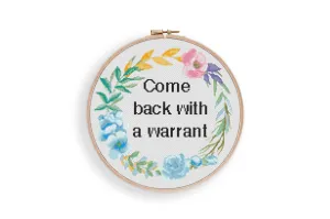 Warrant Cross Stitch Pattern #1029