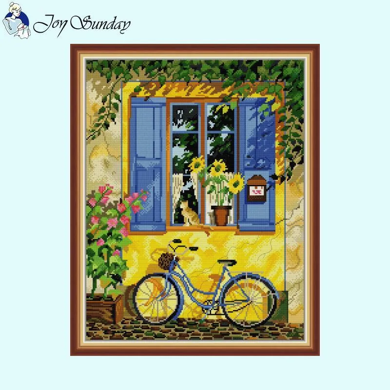 Window View  Art Patterns DIY Cross Stitch Kits