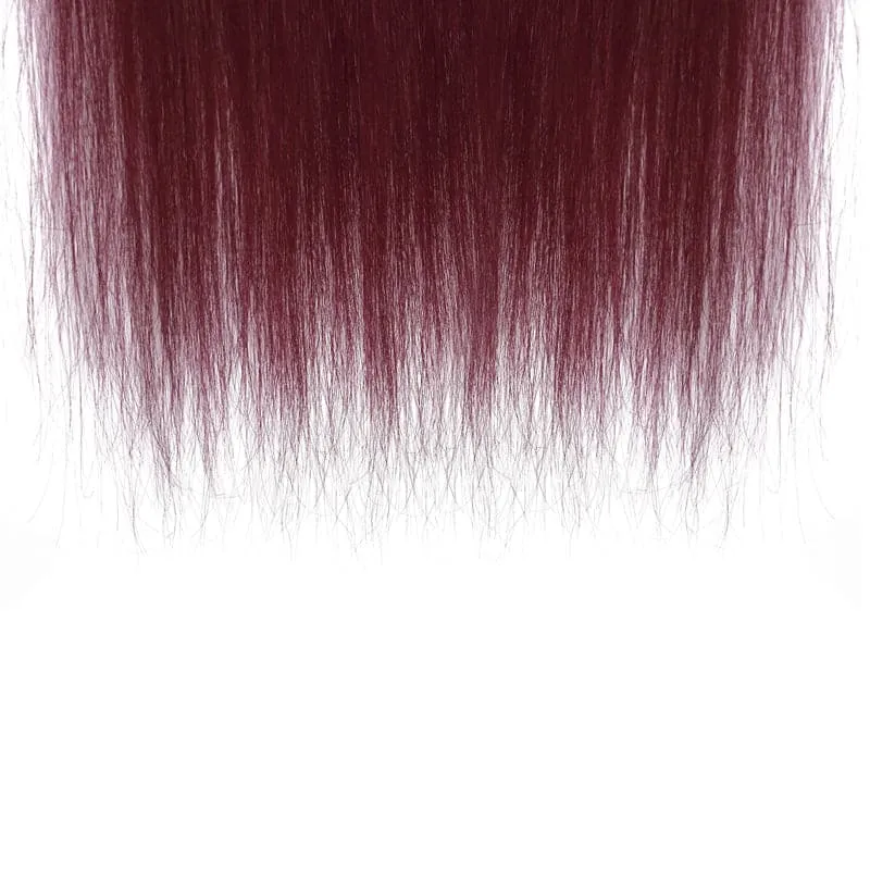 Wine Red Halo Human Hair Extension Full Volume