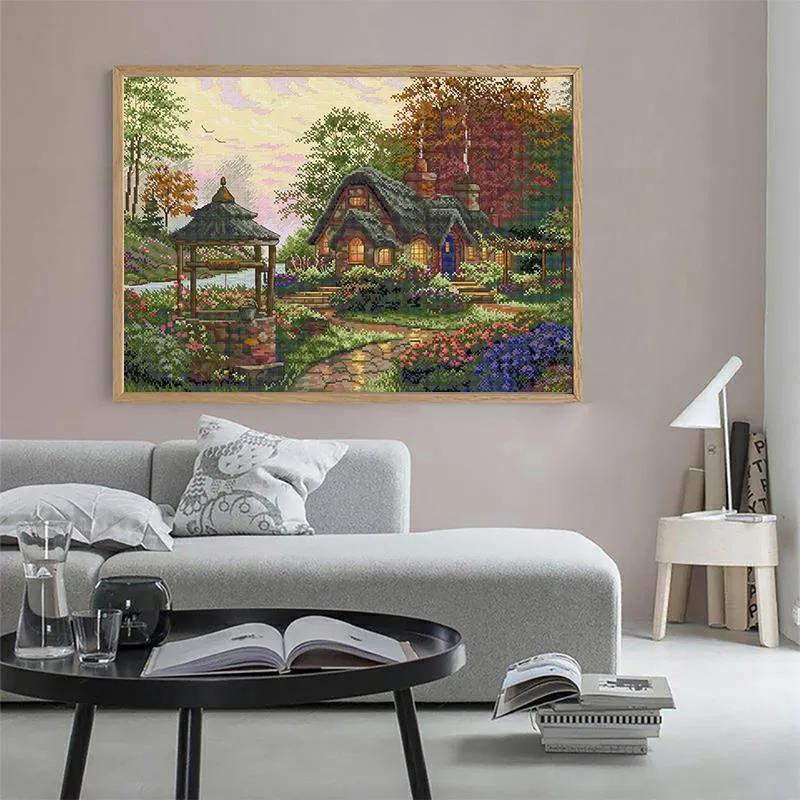 Wishing Cottage Cross Stitch DIY Scenery Pattern