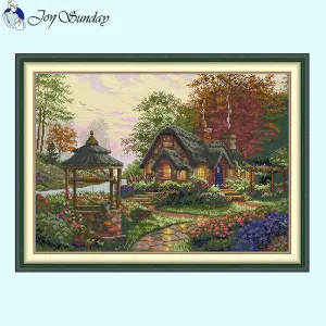 Wishing Cottage Cross Stitch DIY Scenery Pattern