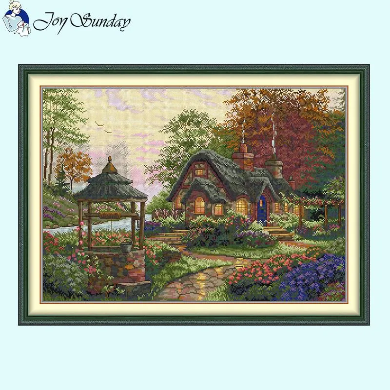 Wishing Cottage Cross Stitch DIY Scenery Pattern