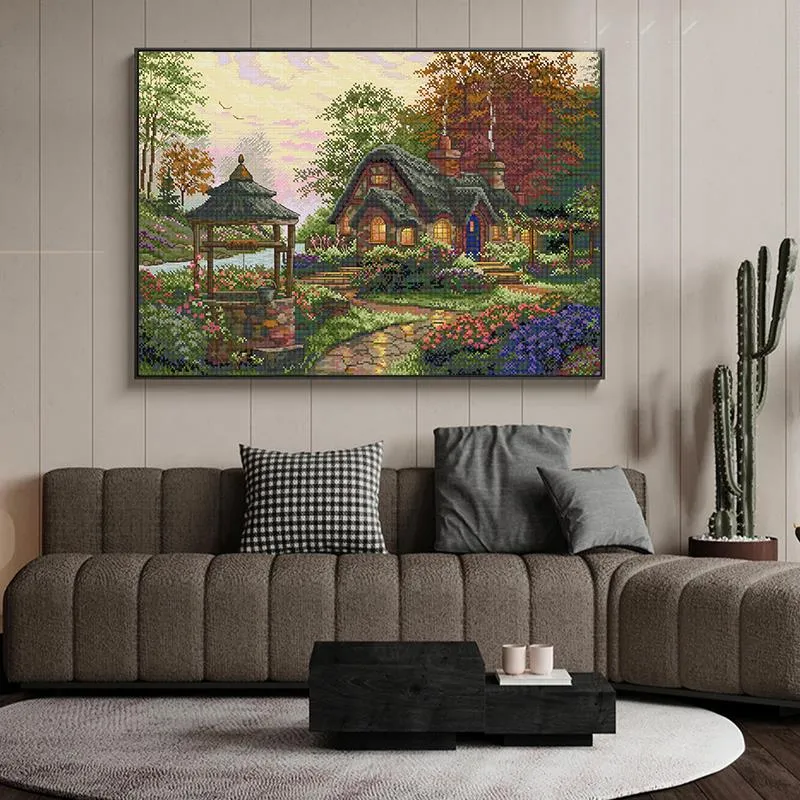 Wishing Cottage Cross Stitch DIY Scenery Pattern