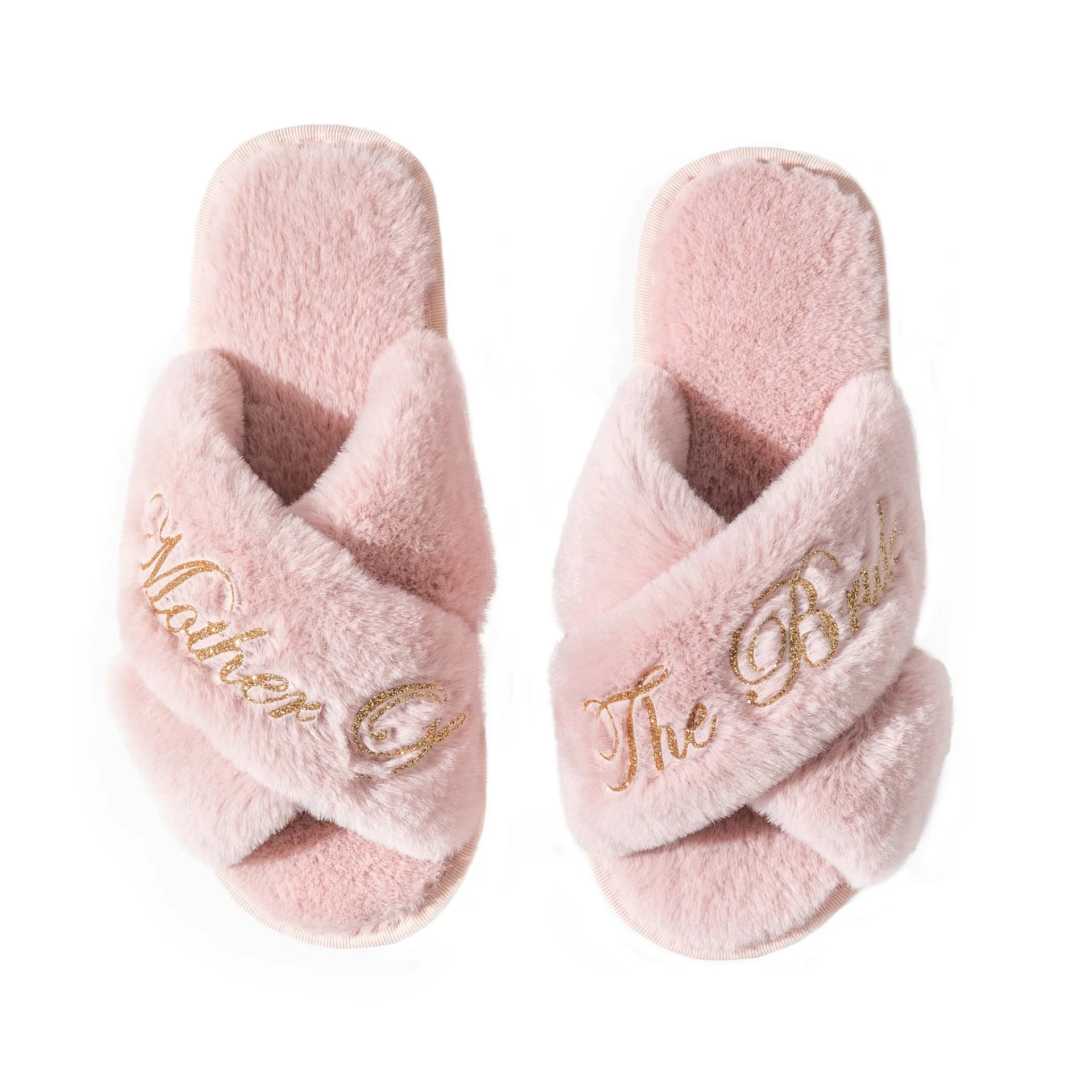 Women's Cross-Strap Plush Slippers