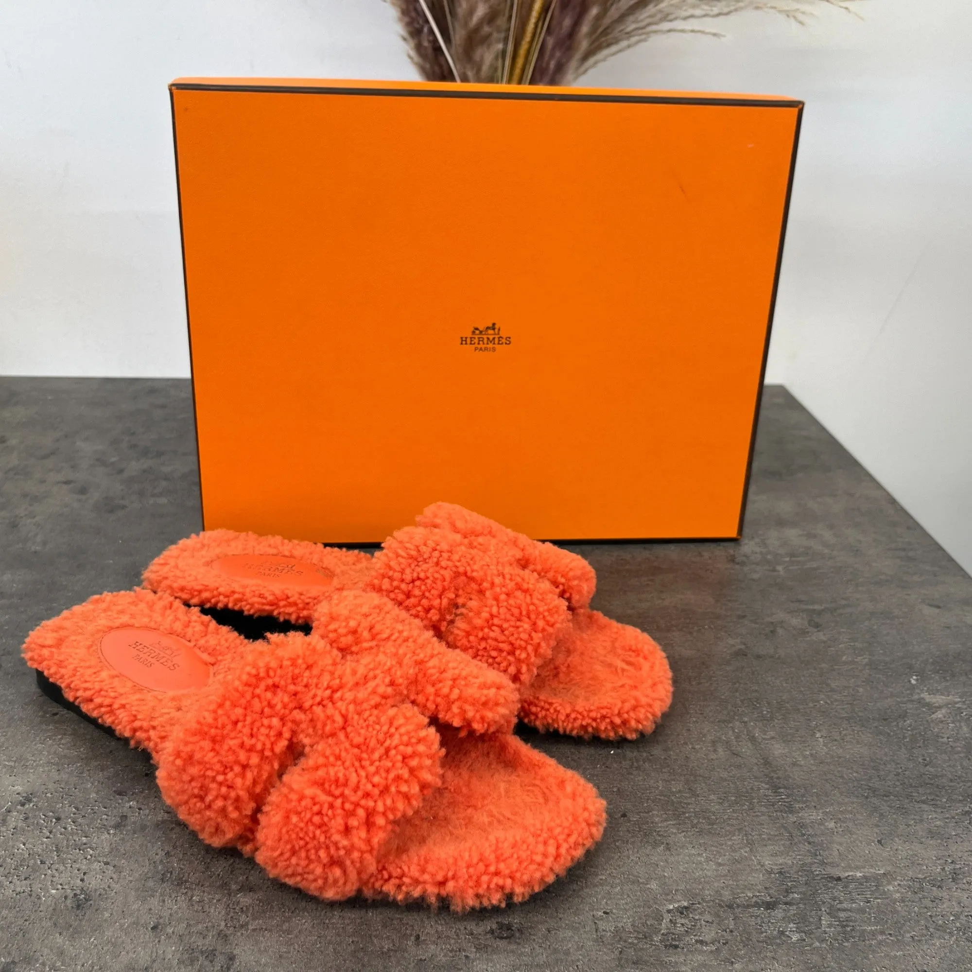 Women's Shearling Oran Sandals Orange Size EU 37 / UK 4
