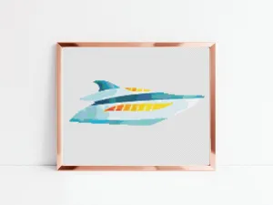 Yacht Cross Stitch Pattern #1876
