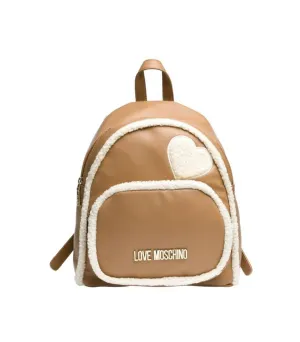 Zaino Pu Cammello   Eco Shearling Avo